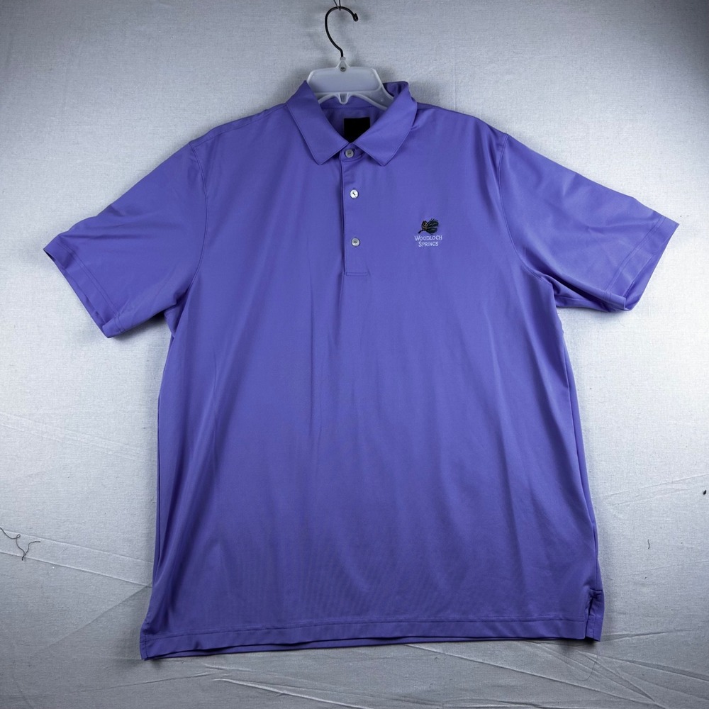 Greg Norman Play Dry Mens Large Purple Woodloch Springs Golf Polo Shirt